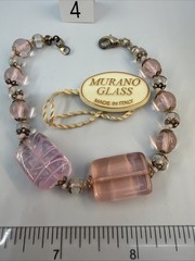 Murano Glass Jewelry Italy Necklace Bracelet Earrings Gold Foil Choice MT09