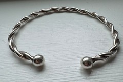 Eden Hand Arts Sterling Silver Twist Cuff Bracelet-Mint Condition