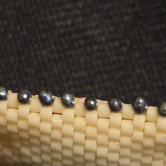 Handwoven Beaded Talisman Necklace-Seed Bead Amulet Pendant w/ Pearl Accents