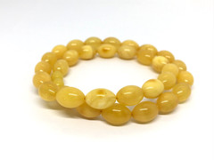 Amber Necklace Gift Yellow Natural Genuine Olive Baltic Amber Beads 24,6g 18709