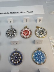 Murano Millefiori Sterling Silver & Gold Plated Silver Necklaces (MR01)