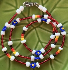 🌺Handmade Glass Seed Bead Necklace❤️💙Hypoallergenic Stainless Steel Hardware✨