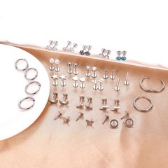 REVOLIA 21Pairs 20G Threadless Cartilage Earrings Set Surgical Steel Push in …