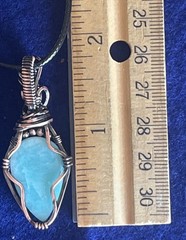Amazonite ~ Handmade Copper wire wrapped pendant jewelry 10j