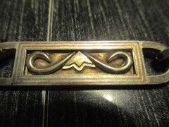 Vintage Artisan Mexican Silver Inlaid Copper Gold Modernist MCM Link Necklace!