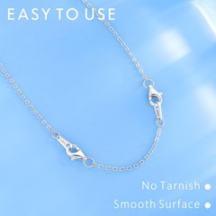 VANBARIS Sterling Silver Necklace Extenders for Women 2 3 4 inch,
