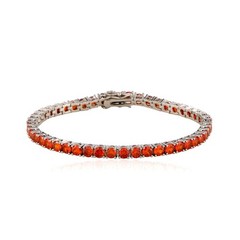4mm Colorful CZ Tennis Bracelet Hip Hop Iced Out Crystal Chain Buckle For Women