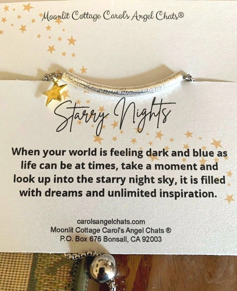 Bolo Bracelet STARRY NIGHT BY MOONLIT COTTAGE CAROL’S ANGEL CHATS®