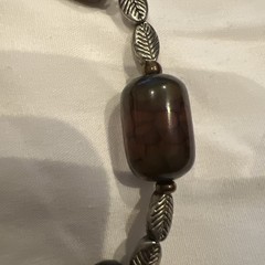 Sterling Unisex Brown And Green Guatemalan Stone Stretc Bracelet M -XL