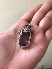 GENUINE BOLIVIAN AMETRINE GEMSTONE PENDANT 925 STERLING SILVER FREE SHIPPING!!!