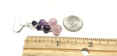 Sugilite Genuine Stone .925 Sterling Silver Handmade Earrings RARE