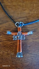 Horseshoe Nail Disciple Cross Necklace (10) Handmade! Date Crosses 2026