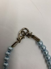 Audrey Hepburn Breakfast At Tiffany’s Photo Pendant Necklace Faux Blue Pearls￼