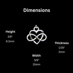 Surgical Stainless Steel Forever Heart Charm Necklace – Diamond‑Cut Rolo Chain