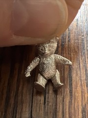 Movable Teddy Bear Pendant Charm Adorable – Sterling Silver 3.80 Gr