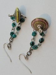 Quilled Paper Bead Earrings Ugandan Fair Trade Bead for Life Sterling Silver