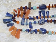 VINTAGE SEMI-PRECIOUS GEMSTONE ENDLESS STRAND NECKLACE 48″ LONG