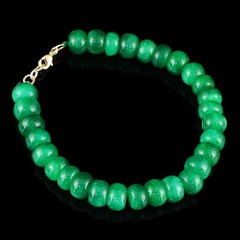 150.00 CTS EARTH MINED GREEN EMERALD ROUND SHAPE BEADS HAND MADE BRACELET (RS)
