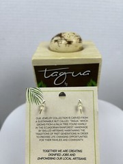 Fair Trade Tagua Nut Organic Earrings Jewelry (Sustainable & Eco-Friendly)