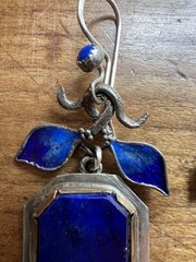 Musi Hunt Enameled Lapis Lazuli Earrings