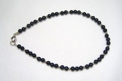 Lyn’s Jewelry Blue Goldstone Anklet Silver or Gold