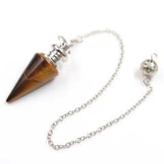 Natural Crystal Quartz Gemstone Point Dowsing Pendulum Scrying Dowser Healing