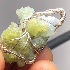 Green Zincite Crystal Pendant (z2499)