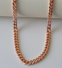 30 inch Pure Copper Solid CURB Chain Necklace, Healing Jewelry Spiritual