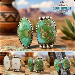 Sterling Silver Sonoran gold turquoise Adjustable Floater Ring