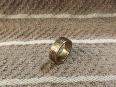Minnesota Handcrafted Washington Quarters coin ring, size 8 2005