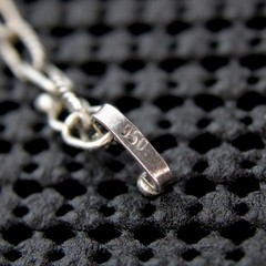 Delicate Artisan Crafted 950 Sterling Silver Bracelet 7” Paper-Clip Figaro Chain