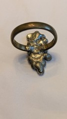 Brutalist Modernist Cluster Ring Size 7 Silver Tone Mixed Metal Art