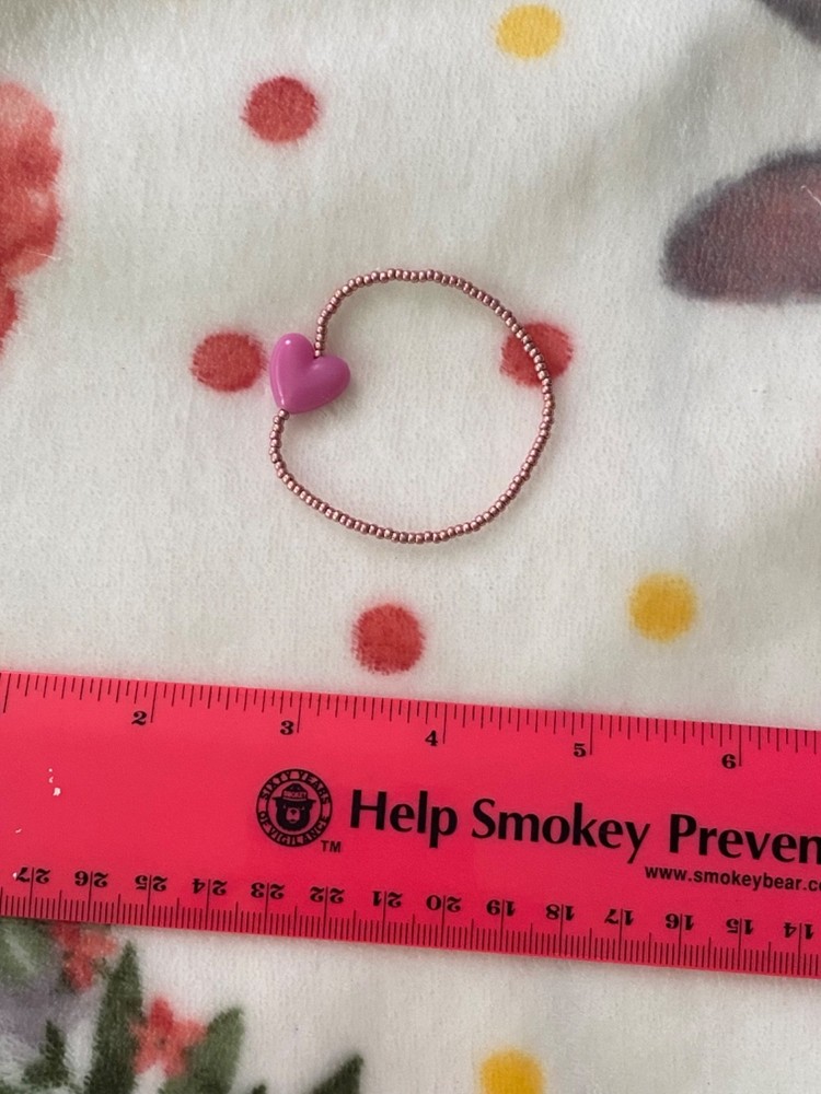 Rose heart bracelet handmade with love