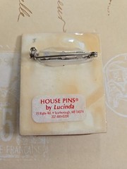 Vtg House Pins By Lucinda Patriotic Fireworks Flag USA Star Glitter Brooch