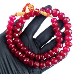 Most Brilliant 614.00 Cts Amazing Cut Onyx Beaded Necklace Jewelery RK 06 E824