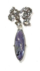 JanineKrantz Fluorite Bertrandite Sterling Necklace $335 Handmade OOAK