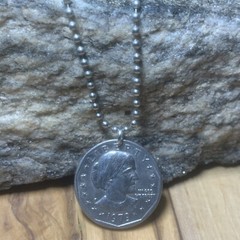 Susan B. Anthony Dollar Coin Pendant Necklace Eagle United States Great Gift 🎁