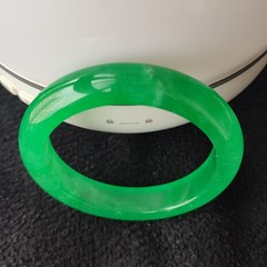 Certified Grade A Ice Green 57-58mm Natural Burma Jade jadeite Bangle Bracelet
