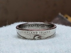 CUMBERLAND ISLAND, GA. – Size 11 State Quarter Coin Ring