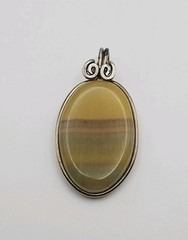 12k Gold Filled Vintage Handmade Wire Wrapped Picture Jasper Pendant 1.90″x1″