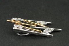 Pendant Silver Abstract Cubic Zirconia Gold Vermeil over Sterling 925 Accents