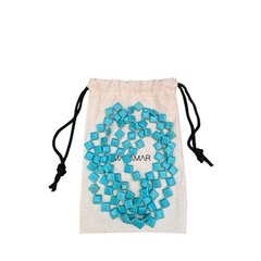 MAYAMAR Genuine Turquoise Beaded Wrap Necklace 24K Gold Plated