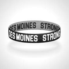 Reversible Des Moines Strong Bracelet Wristband Des Moines Wristband