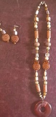 Multi-Stone of Varied Sizes And Shapes Necklace and Earrings Set 20″ Necklace