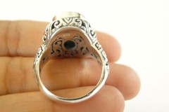 Ornate Mystic Topaz Solitaire 925 Sterling Silver Ring Size 6 7 8 9