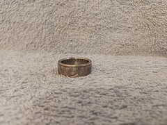 2002 90% Silver Kennedy Half Dollars size 11-1/2 coin ring handmade