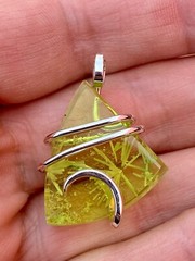 28.64ct Bridewell Stone Laboratory Grown Pendant in Forge Sterling Silver Ttl Wt