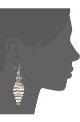Robert Lee Morris, Two Tone Silver Gold, Dangle Chandelier Earrings, Cascade