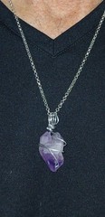 Handmade Artisan Crystal pendants Raw Amethyst