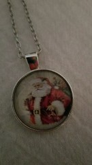 Santa Cabochon Necklace-Christmas-Holiday-Celebration